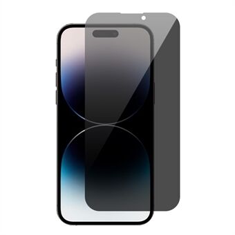 RURIHAI iPhone 15 Pro Anti- Spy -näytönsuojalle Täyskansi korkea alumiinipii lasikalvo