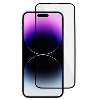 IPhone 15 Pro Smooth Tempered Glass Protector Silkkitulostus koko liima koko näytön kalvo asennustyökalulla