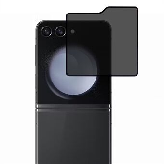 Samsung Galaxy Z Flip5 5G:lle täysin peittävä sivuliima karkaistu lasikalvo silkkitulostus Anti Spy takaisin näytönsuoja