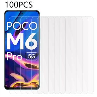 100 kpl Xiaomi Poco M6 Pro 5G -puhelimelle karkaistu lasikalvo HD läpinäkyvä näytönsuoja