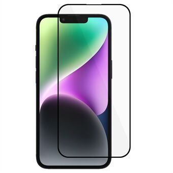 D Pro 9H Hardness Näytönsuoja iPhone 15 Plus -puhelimelle, Karkaistu lasi täyskantinen silkkitulostus kirkas kalvo