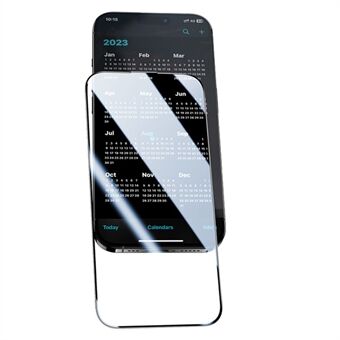 BENKS 0,3 mm ohut vakoilusuojakalvo iPhone 15:lle, korkealaatuinen alumiini-silikonilasinen näytönsuoja