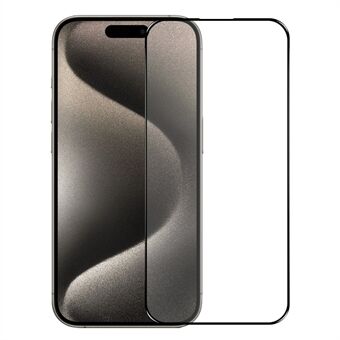 NORTHJO A+Glass 0.3mm 2.5D Silkkipainatusnäytön suojakalvo iPhone 15 Pro Maxiin, korkealaatuinen alumiini-silikonilasinen näytönsuojus.