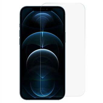 AMORUS korkea alumiinipii lasikalvo iPhone 12 Pro Max 6,7 tuumalle, 2,5D rikkoutumaton HD kirkas näytönsuoja
