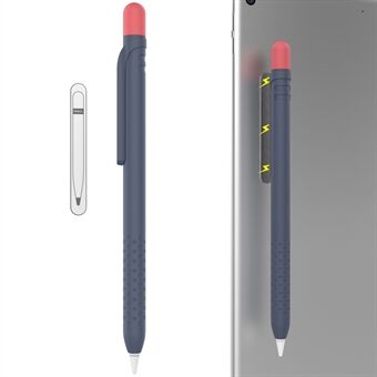 AHASTYLE PT152 silikoniholkki Apple Pencilille (1. sukupolvi) Stylus Pen Case Kaksivärinen iskunkestävä kansi