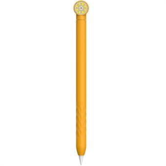 AHASTYLE PT129-2 Apple Pencil 2. sukupolven söpölle sarjakuvalle kynäkynän suojus Pehmeä silikoninen putoamisen estävä suojus