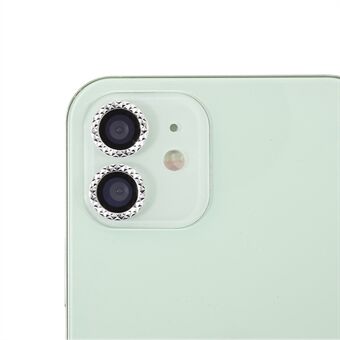 IPhone 11 / iPhone 12 / iPhone 12 Mini Ultra Clear Rhinestone Decor -lasikameran linssisuoja (2 kpl / setti)