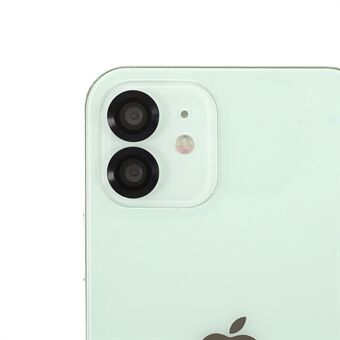 Yksivärinen metallipuskuri Ultra kirkas lasi kameran linssin suojakalvo (2 kpl / setti) iPhone 11/12/12 minille