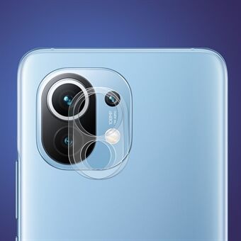 2kpl / sarja HAT Prince Ultrakirkas 0,2 mm 9H 2,15D Arc Edge Täysi peittävä karkaistu lasi Kameran linssin suojakalvo Xiaomi Mi 11:lle