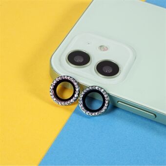 2 kpl Bling Crystal Lens Glass Protector Ring [Color Random] iPhone 11/12 mini / 12