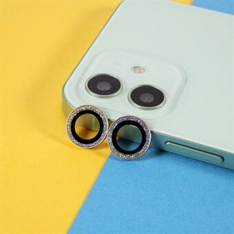 2 kpl Ring linssinsuoja metallirengas linssilasikalvo [Color Random] iPhone 12/12 mini / 11