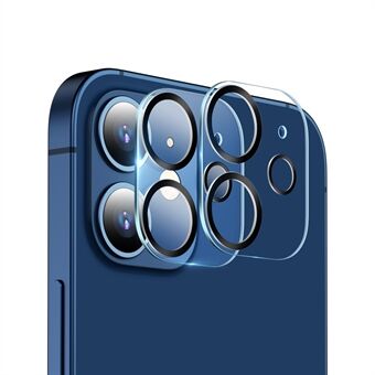 2 kpl ESR-kameran linssikalvo, täyskansi kirkas karkaistu lasi linssin näytönsuoja iPhone 12 6,1 tuumalle