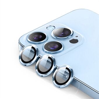 ENKAY High Clarity 9H karkaistu lasi alumiiniseosta takakameran linssin Ring suoja (3 kpl / ryhmä) iPhone 13 Pro / 13 Pro Maxille
