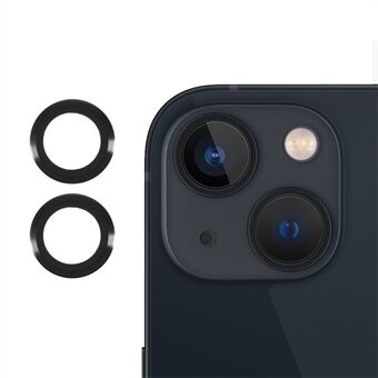RURIHAI iPhone 13 mini 5,4 tuuman / iPhone 13 6,1 tuuman takakameran linssin suojakalvolle metallirunko karkaistu lasisuoja