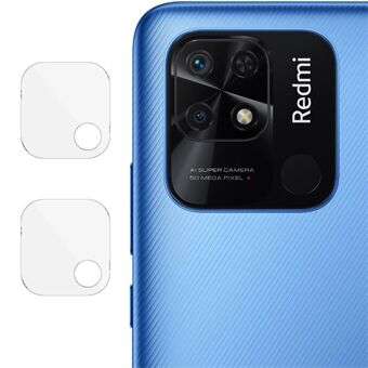 IMAK Xiaomi Redmi 10C / Redmi 10 (Intia) 2kpl / sarja 0,3mm Ohut Vahva Kovuus Tahroja ehkäisevä kameran linssisuoja karkaistu lasikalvo