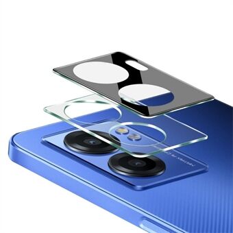 IMAK Realme Narzo 50 5G -kameran linssisuojalle Helppo asentaa Scratch kestävä integroitu karkaistu lasilinssikalvo + akryylilinssinsuojus (musta versio)
