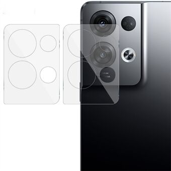 IMAK 2kpl / sarja kameran linssisuoja Oppo Reno8 Pro+ 5G / Reno8 Pro+ 5G (maailmanlaajuinen versio), karkaistu lasi Scratch läpinäkyvä kalvo