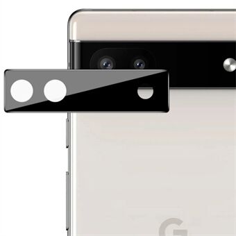 IMAK Google Pixel 6a -kameran linssisuojalle karkaistu lasi, kulutusta kestävä, Scratch kuplaton kalvo (musta versio)