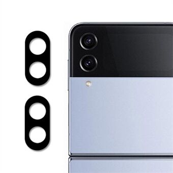 ENKAY HAT- Prince 2kpl / setti Samsung Galaxy Z Flip4 5G hankausta estävälle HD Full Coverage -takakameran linssisuojalle Silkkitulostus karkaistu lasilinssikalvo