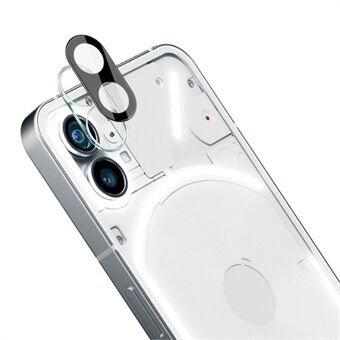 IMAK-karkaistu lasikalvo + akryylilinssinsuojus nothing-puhelimelle (1) 5G, Scratch HD-kirkas kameran linssisuoja (musta versio)