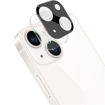 IMAK karkaistu lasilinssinsuoja + akryylilinssinsuojus iPhone 14/14 Plus-puhelimelle, kulumista estävä kameran linssikalvo (musta versio)