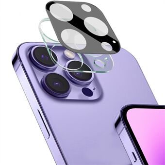 IMAK iPhone 14 Pro / 14 Pro Max karkaistu lasilinssikalvo + akryylilinssin suojus Scratch kameran linssisuoja (musta versio)