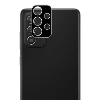 AMORUS-kameran linssisuoja Samsung Galaxy A72 5G:lle, HD Kirkas Räjähdyssuojattu silkkitulostus karkaistu lasilinssikalvo - musta
