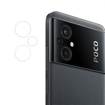 3 kpl / sarja korkean läpäisevyyden kameran linssisuoja Poco M5 4G:lle, joustava, kirkas sooda-kalkkilasi pölynkestävä puhelimen takalinssikalvo