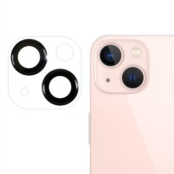 RURIHAI iPhone 13:lle 6,1 tuuman / 13 mini 5,4 tuuman kameran linssisuoja metallia + akryylia takana kirkas linssikalvo