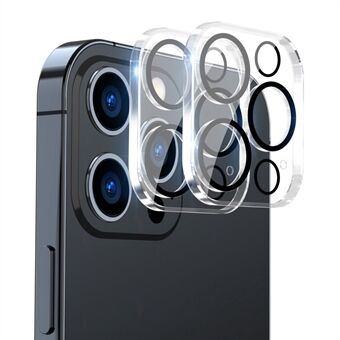 ENKAY HAT- Prince 2kpl/setti iPhone 14 Pro 6,1 tuuman/14 Pro Max 6,7 tuuman kameran linssinsuoja Ring karkaistu lasilinssikalvo, musta rengasversio