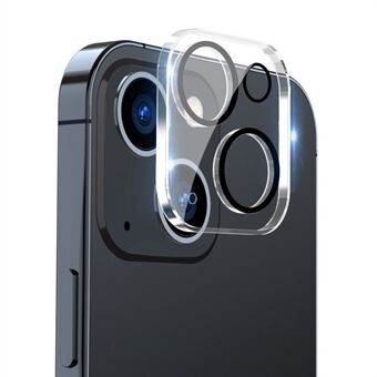 ENKAY HAT- Prince iPhone 13/13 mini karkaistun lasin kameran linssisuojan koko peittävä kalvo, musta Ring
