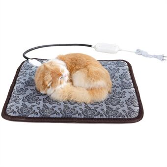 Kukkakuvioinen lemmikkieläinten sähköpeitto säädettävä lämpötila vedenpitävä lämmitinpeitto koiran kissan lämmitystyyny, 45*70cm