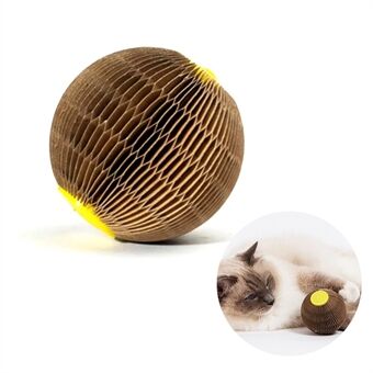 EETOYS Kitten Cat -raaputuspallo, aaltopahvi, pyöreä lemmikkilelu Catmintilla