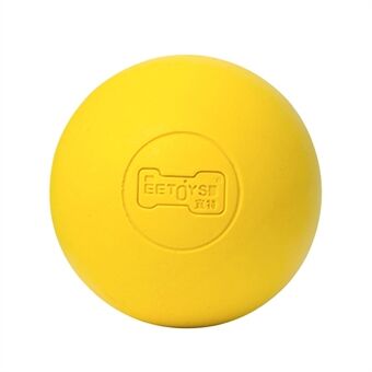 EETOYS pyöreä pallo lemmikkikoiran hampaiden puhdistus purupurenta lelu täyskuminen interaktiivinen lelu - keltainen