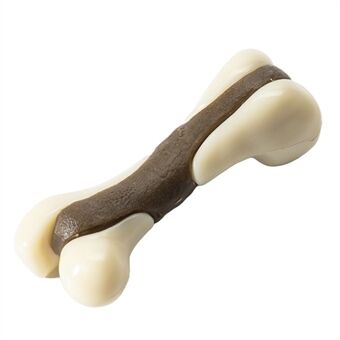 EETOYS Bone Shape lemmikkikoiran purulelu lehmännahkainen nahka + nailonlelu hampaiden puhdistukseen leikkimiseen, koko S
