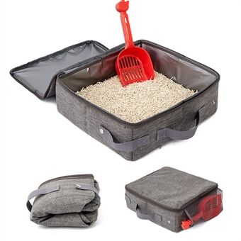 QS-100 kokoontaitettava hiekkalaatikko kannella, Stor yläosa, vesitiivis lemmikkikissan wc-talo kissanhiekalla Outdoor