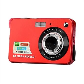 Digitaalikamera Mini taskukamera 18 MP 2,7 tuuman LCD-näyttö 8x Zoom Smile Capture Shake akulla