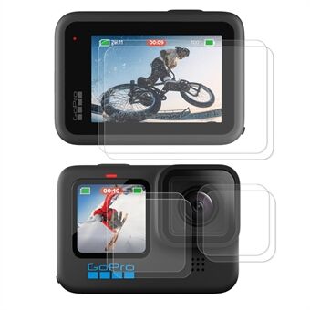 ENKAY 2kpl / sarja Anti- Scratch HD karkaistu lasi näytönsuoja + karkaistu lasi linssinsuoja + karkaistu lasi edessä oleva LCD-näyttökalvo GoPro Hero 10:lle