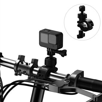 TELESIN DJ-HBM-001 360° pyörivä pidike pyörä polkupyörä moottoripyörä ohjaustankopidike GoPro Insta360 Osmo Action matkapuhelimeen
