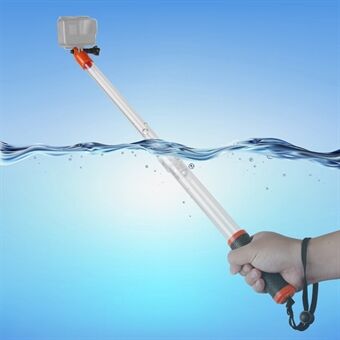 TELESIN GP-MNP-T01 GoPro-toimintakameralle vedenpitävä kädessä pidettävä läpinäkyvä Selfie Stick kelluva monopod