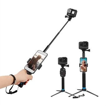 TELESIN GP-MNP-090-S GoPro Hero 8 -toimintakameralle alumiiniseoksesta valmistettu selfie-tikku Jatkettava kädessä pidettävä teleskooppitanko Stand