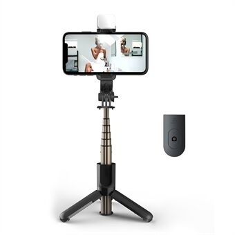 L10S 2 in 1 Langaton Bluetooth Selfie Stick Teleskooppinen yksijalkainen taitettava kolmijalka täyttövalolla Smart