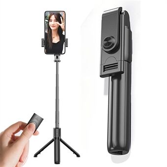 S02 Kannettava Bluetooth-kaukosäädin Matkapuhelinteline Jalusta Live Streaming Jatkettava Selfie Stick
