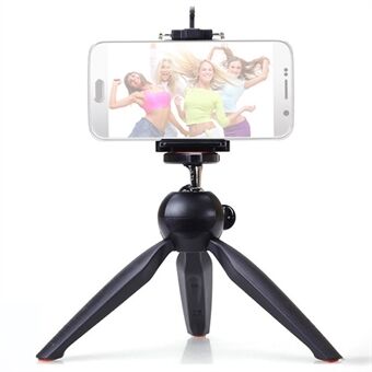 YUNTENG VCT-228 Mini kannettava kolmijalka matkapuhelimen selfie- Stand järjestelmäkameran kolmijalka puhelintelineellä valokuvausta varten