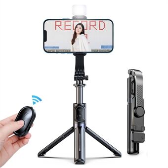 Z9S 105 cm:n jatkettava langaton Bluetooth-kaukosäädin Selfie Stick 360 astetta pyörivä puhelin suoratoistoteline jalusta täyttövalolla