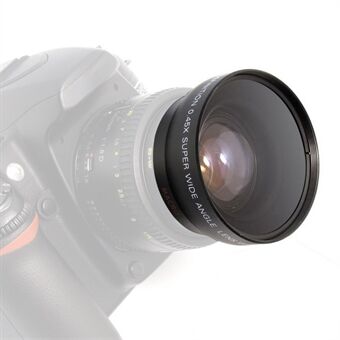 52mm 0,45X laajakulmaobjektiivi + makroobjektiivi säilytyspussilla Kameran lisävarusteet Linssi 18-55mm
