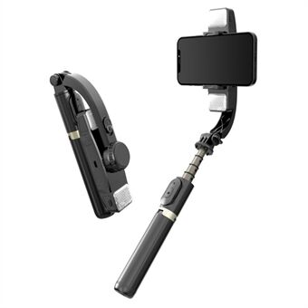 Q08D Automaattinen Balance Gimbal Stabilizer Mini Jatkettava Selfie Stick täyttövalolla videokuvaukseen Selfie