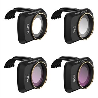 SUNNYLIFE MM-FI9257 4kpl/sarja DJI Mini SE/Mini 2/Mavic Mini MCUV+CPL+ND4+ND8 Drone-kameran linssisuodattimet Optiset lasisuodattimet