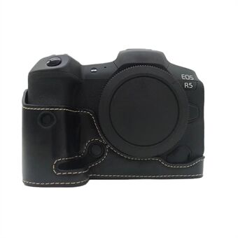 Canon EOS R5 / R6 PU-nahkakameralle pohjakotelo Akun aukon muoto Suojaava puolirungon suojus