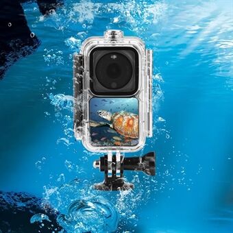EWB9103 60 metrin sukelluskotelo vedenpitävä suojakehys DJI Action 2 -panoraamakameralle - läpinäkyvä